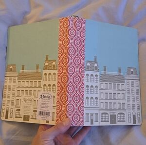 Cityscape Buildings Multicolor Markings CR Gibson Lined Notebook - blank!